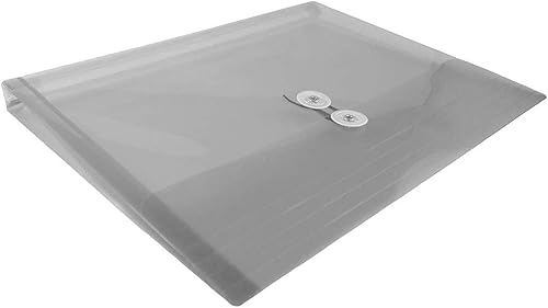 Vista 248 de Sobres de plástico con botón y cuerda, Variados Paquete de 6 colores surtidos