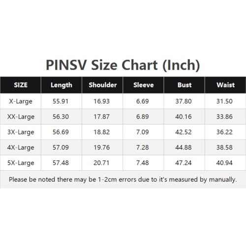 Image of PINSV Women Plus Size Maxi Dress Summer Short Sleeve Split Long Dress
