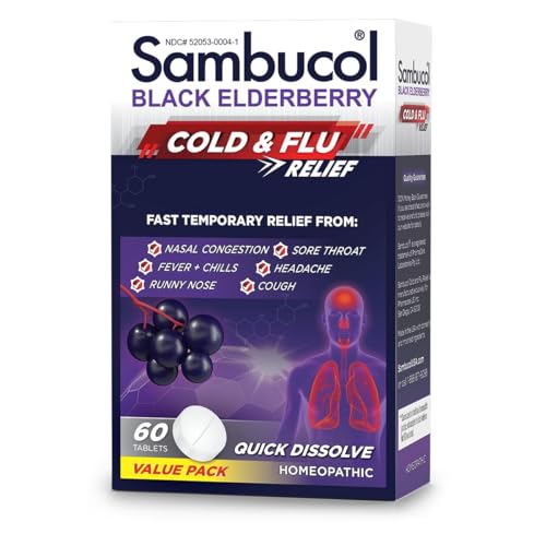 Sambucol Cold and Flu Relief Tablets - Homeopathic...