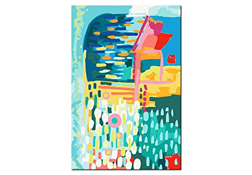 murando - Malen nach Zahlen Abstrakt bunt 40x60 cm Malset mit Holzrahmen auf Leinwand für Erwachsene Kinder Gemälde… – Bild 7