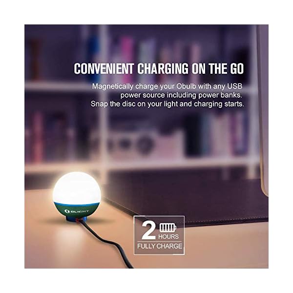 Olight Obulb Led Nachtlicht, Wiederaufladbare Atmosphäre Nachttischlampe mit 55 Lumen, Farbwechsel & Dimmbare… – Bild 9