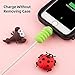 Cute Animal Bite Cable Protector for iPhone iPad Charger, SUNGUY 6 Pack USB Cable Protector, Charging Cord Protector, Cable Chomper, Fruit USB Charger Saver
