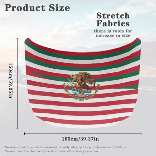 Image of Mexico Eagle Hood Wraps for Cars Hood Wrap Protector Washable Car Hook Elastic Fabrics Can be Washed Hook Wraps