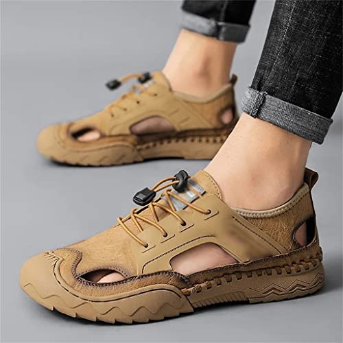 Mens Sandals Trekking Outdoor Comfortable Beach Casual Shoes Non-Slip Leisure Rubber Soles(43)4