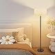 LGMCF Kabellose Stehlampe Wohnzimmer, 5200mAh Wiederaufladbar Stehlampen Vintage mit 9W Glühbirne, akkubetriebene Stehlampe mit Leinen Lampenschirm für Wohnzimmer Schlafzimmer Büro