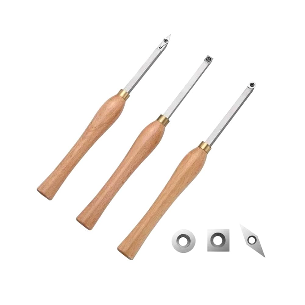 Herramientas para tornear madera con cuchillas de diamante y carburo