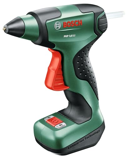 Bosch Akku Klebepistole PKP 3,6 LI (Micro-USB Ladegerät, 4 x Klebesticks Ultra Power 3,6 V)