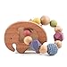 let's make Silikon Beißring für Babynahrung Olivenöl Behandlung Holz Elefant Kinderkrankheiten Armband Sicherheits Bio Montessori Kinderspielzeug