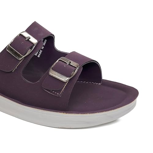 Image of ASIAN PL-908 Cushion Slippers for Women | Stylish Double Buckle Slip-Ons | Soft Air Cushion Comfortable Footbed | Lightweight Daily Wear Casual Flats for Indoor Outdoor Use