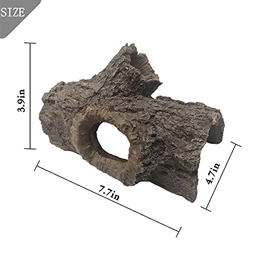 Tfwadmx Large Reptile Hides Lizard Resin Hollow Tree Trunk Hideout Bendable Vines Leaves Bearded Dragon Tank Accessories… - Image 4