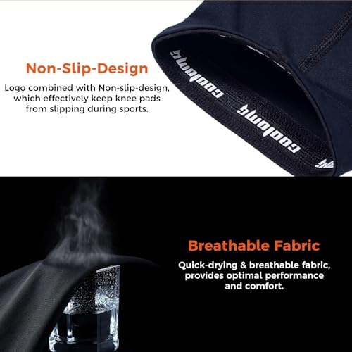 COOLOMG Sports Compression Leg Sleeve Basketball Football Long Knee Protection Knee Brace Undersleeve for Men & Women Youth2