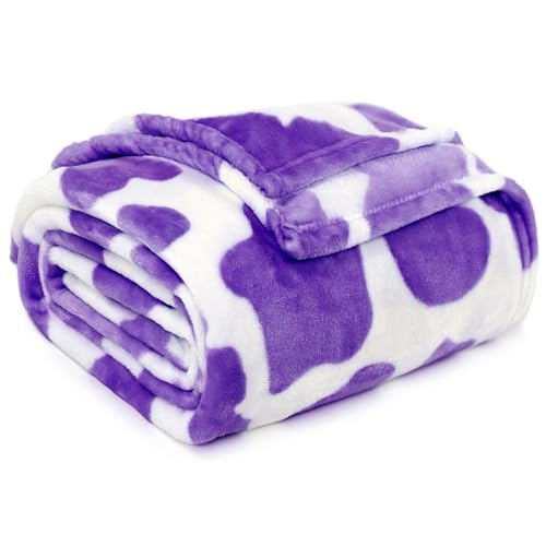 Image of Purple Blanket Small Lightweight Soft Cozy Kids Lavender Throw Blanket Cute Purple Stuff Bedroom Decor for Toddlers Teens Girls Women