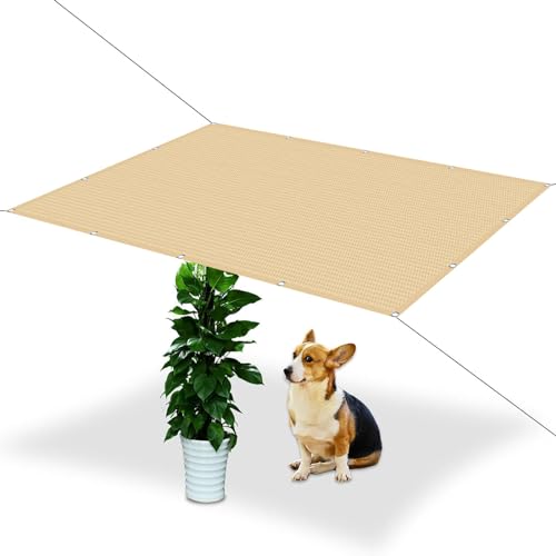 Voile d'ombrage résistant coupe-vent perméable eau grand écran solaire 4x5m - 2
