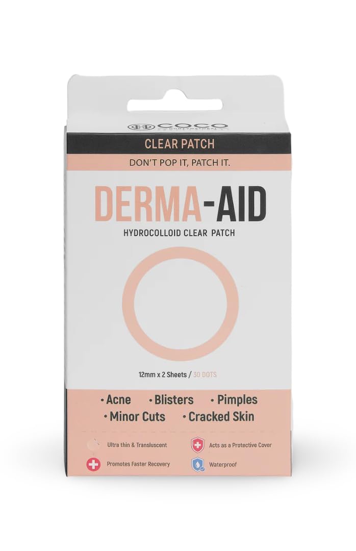 Derma Aid Clear Patch 30 Dots Hydrocolloid Pimple Patches for Face Acne Patches Invisible Pimple Patch for Beauty
