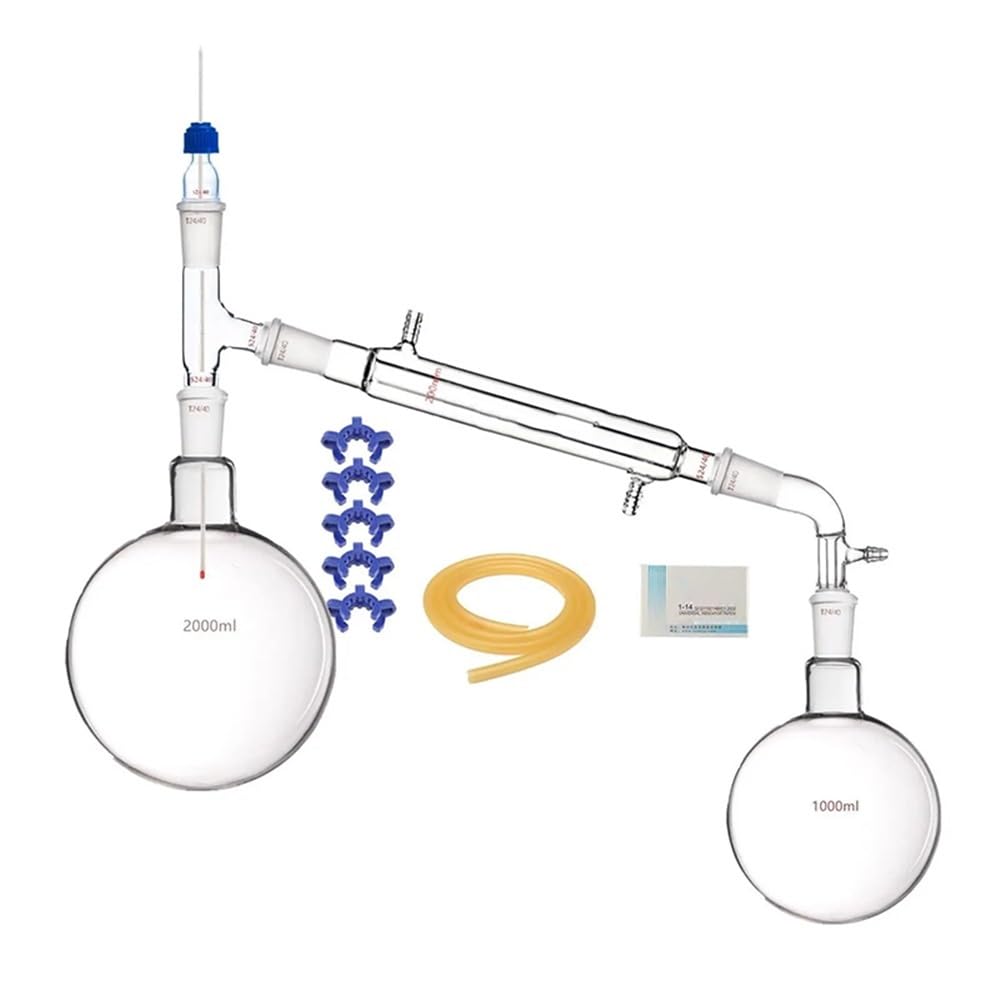Laborglaswaren 2000 ml 24/40 Glasapparatur Labor-Vakuumglaswaren-Kit