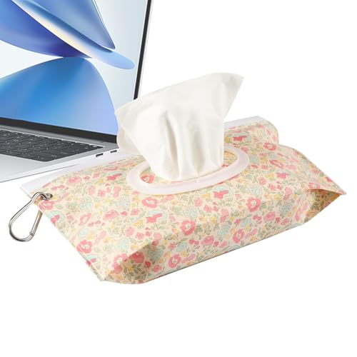 旅行用ベビーワイプケース | ウェットティッシュケース,再利用可能 携帯用 補充可能 気密 収納ディスペンサー 旅行用 バスルーム用 男女用 ベビーカー用