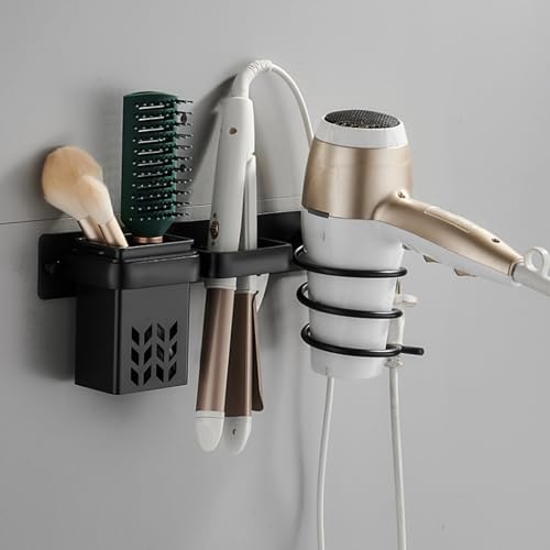 Soporte para secador de pelo y rizador de pared resistente al calor 4