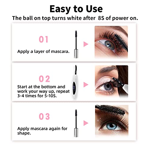 Rsnmocha Heated Lash Curler Electric Eyelash Curlers, Rechargeable Heat Lashes Curler Wand With 3 Heating Modes, Handheld Heater Eyelash Curling Long Lasting Eye Lash Warmer Curlers For Women (White) #TOP3