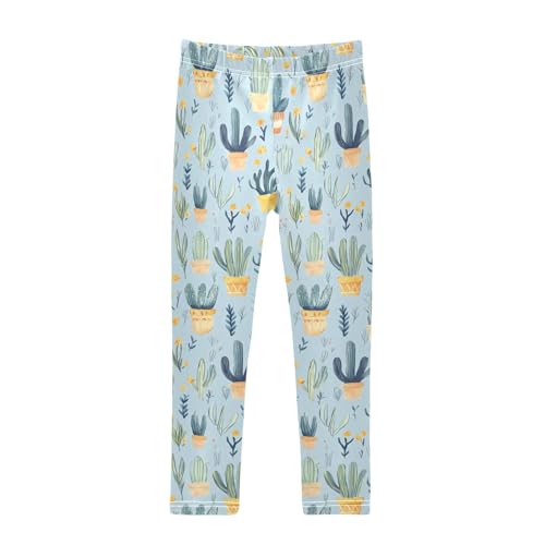 Girls Leggings Watercolor Cactus Leaf Toddler Girls Clothes Leggings for Girl Toddler Girl Trousers