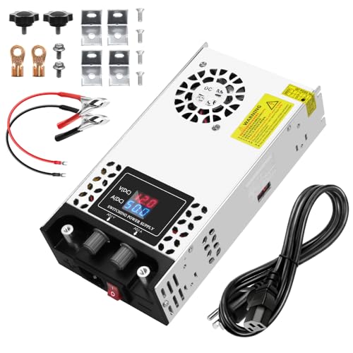 SHNITPWR AC to DC Converter 600W Adjustable Variable Power Supply Universal 110V to 12V Converter 0-15V 0-50A Regulated 5V 6V 9V 12V 14V 15V SMPS Transformer with LCD Display for Led Strip 3D Printer