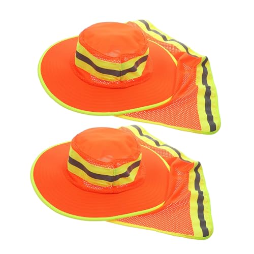 Chapeau de soleil large bord avec rabat nuque lot de 2 protections UV pour travail extérieur