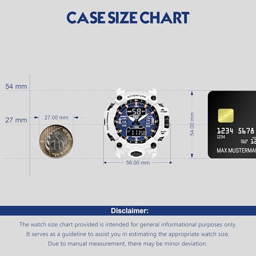 Image of V2A Bold & Big Dial Analog-Digital Sports Watch for Men | Multifunction Military Wristwatch | Gift for Men