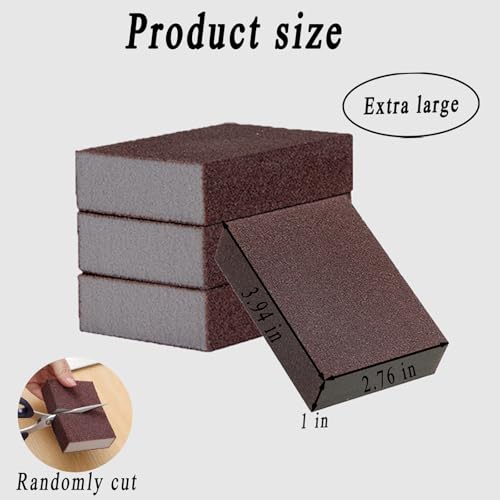 Image of Baitiane 6 Pack Carborundum Nano Emery Sponge, Sanding Sponge Block, Rust Remover Tool, Household Cleaning Tools, Kitchen Cleaning Sponge, Grit 90