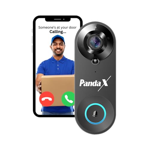 Image of PandaX Smart Door Lock +Smart Doorbell: Wi-Fi Video Doorbell with AI Motion Detection | Family Sharing | 1080p HD | Night Vision | 2-Way Audio | True Wireless.