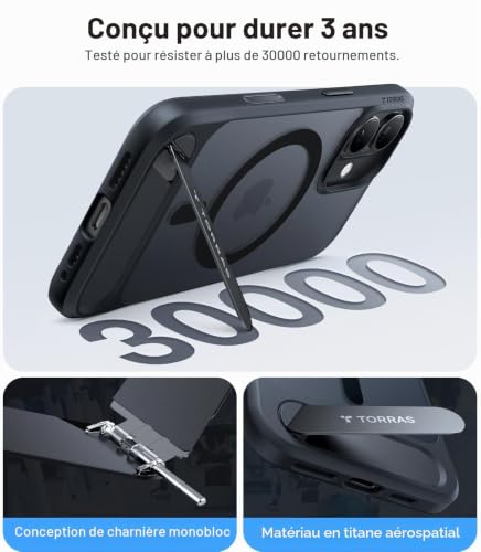 Coque iPhone 17 antichute avec support MagSafe - 5