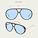 mosanana Trendy Oversized Big Aviator Retro 70s 2025 Sunglasses for Women Men Wide Cool Cute Vintage Fashion Large Pilot Shield Tortoise Blue Lens MS52478