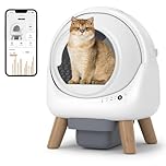 Beokeo Self-Cleaning Litter Box for Multiple Cats, Automatic Smart App-Controlled with Health Monitoring, 15-Day Odor Control & Safety Sensors, Large Capacity for Cats up to 18 lbs, B-White