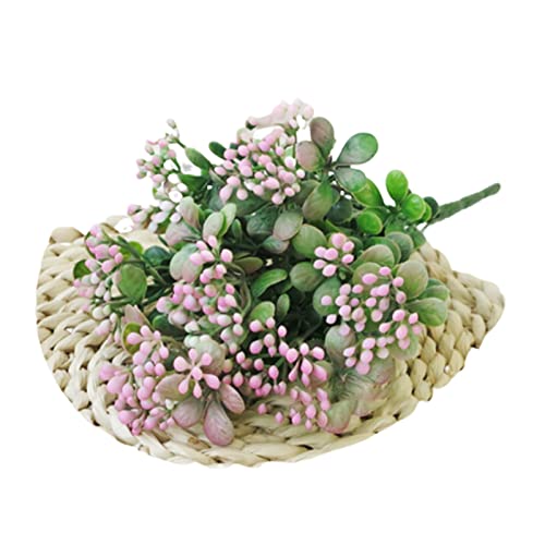 Bonsaï plante artificielle rouge | Fleur de fruit décorative durable 1Pc