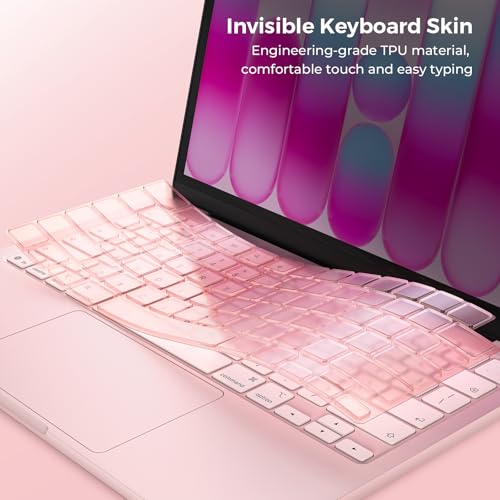 Image of EooCoo for MacBook Neo Case 13 inch 2026, 100% Match Color, 3 in 1 Kit | Blush Clear, Anti-Fingerprint & Scratch & Crack, Sturdy, Mac Neo Accessories, Ready for School, Work & Travel