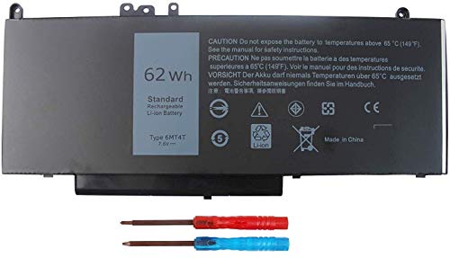 BE·SELL 6MT4T 7.6V 62WH Battery for Dell Latitude E5470 E5570 Precision 3510 Series 0HK6DV 079VRK TXF9M 0TXF9M 79VRK 07V69Y 7V69Y
