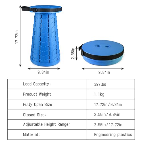 Image of Portable & Lightweight Foldable Camping Chair for Adults, Heavy Duty Folding Stool with Adjustable Shoulder Strap, Perfect for Picnic, Beach, Backyard, and World Cup 2026 Sporting Events