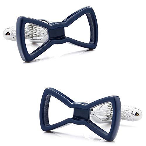 ZXJWZW Gemelos Forma De Nudo De Arco Accesorio para Hombres Y Mujeres Gemelos Divertidos Regalo para Traje Camisa Regalo De Joyería De Boda De Negocios