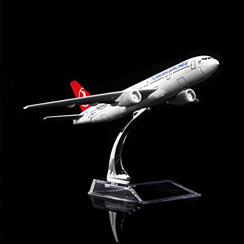24-Hours Turkish Airlines Boeing 777-300 Alloy Metal Plane Airplane Model #TOP5