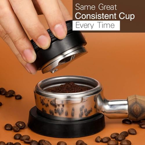 Zerodis 51mm Kaffee Tamper Edelstahl Rostfrei Barista Espresso Tampers Kaffeebohne Presswerkzeug Solide Robuste Basis Espresso Distributor… – Ansicht 6