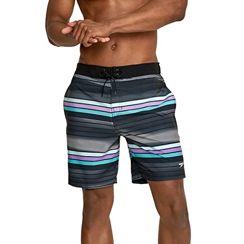 Speedo Men's Swim Trunk Knee Length Boardshort Bondi Striped