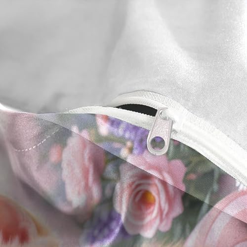Housse de couette chaton 3D microfibre parure de lit double 200x200 ultra douce sans repassage - 8