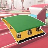 REMYS Spring Board Gymnastics Vault Springboards, Adult Sport Equipment for Gymnasts/Vaulting/Exercise, Elastic Ramp Including 9 Spring (Color : Green)