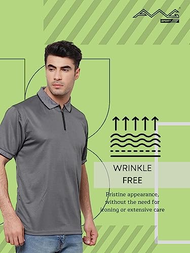Image of AWG ALL WEATHER GEAR Golfito Polo Tshirt for Men. Lightweight and Breathable Fabric Micro Poly Fabric (Ideal for All Occasions)