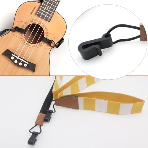 Image of Adjustable Ukulele Strap, No-Drill Ukulele Straps Adult Size, Easy to Use with Double J Hooks, Ukulele Accessories