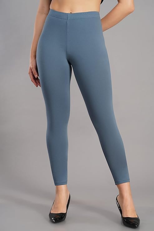 Image of Women Cotton Solid Belt Ankle Length Legging Four Way Lycra Leggings