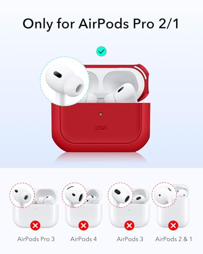 Image of ESR for AirPods Pro 2 Case, Compatible with MagSafe, Dark Red