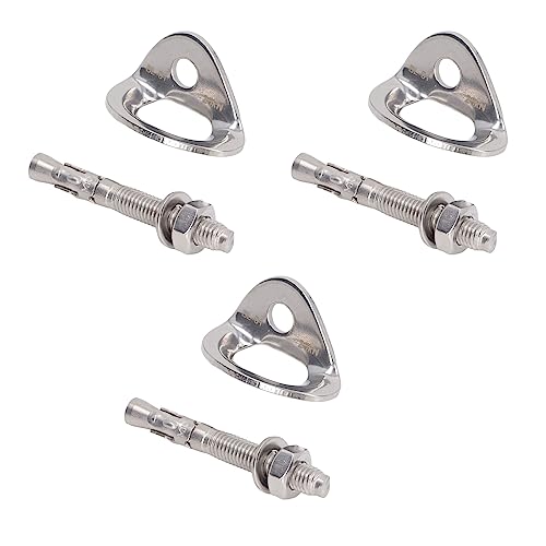 Perno de Escalada de 3 Pares, Anclaje de Escalada de Acero Inoxidable para Dispositivo de Aparejo de Rescate Belay