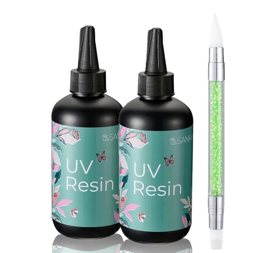 SANAAA Resina UV Trasparente 400g con Penna Art Sculpture
