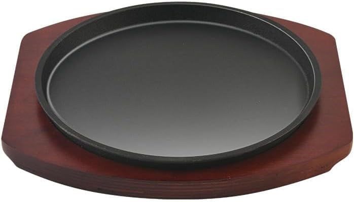 HCXCQLSUY Cast Iron Fajita Plate, Steak Skillet Pan (9 inch)