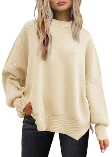 LILLUSORY Women's Oversized Batwing Sweaters 2025 Fall Outfits Tr...