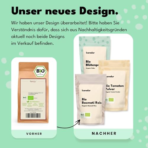 Foto von Kamelur 200g Original Kala Namak Salz fein, verpackt in biologisch abbaubarer Verpackung- Exklusives Steinsalz aus Indien als Ei-Ersatz vegan - Schwarzes Salz